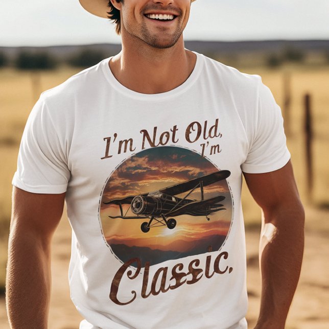 Camiseta No soy viejo soy avión clásico (Subido por el creador)