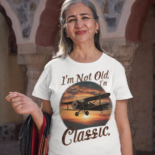 Camiseta No soy viejo soy avión clásico