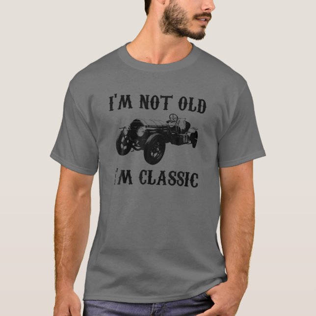 Camiseta No soy viejo soy clásico gráfico de época (Anverso)