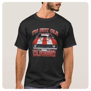 Camiseta No soy viejo, soy clásico - Muscle Car Rojo Retro