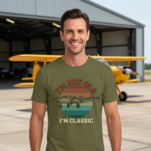 Camiseta No Soy Viejo Soy Clásico Piloto Aviador de Warbird