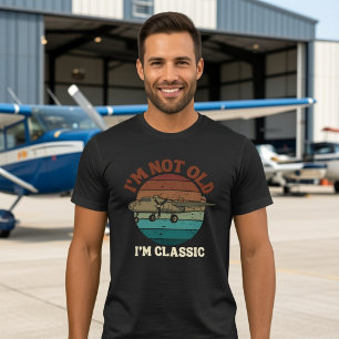 Camiseta No Soy Viejo Soy Clásico Piloto Aviador de Warbird