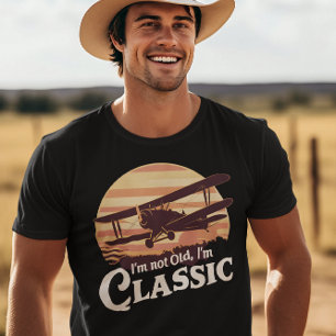Camiseta No soy viejo, soy clásico volando con estilo