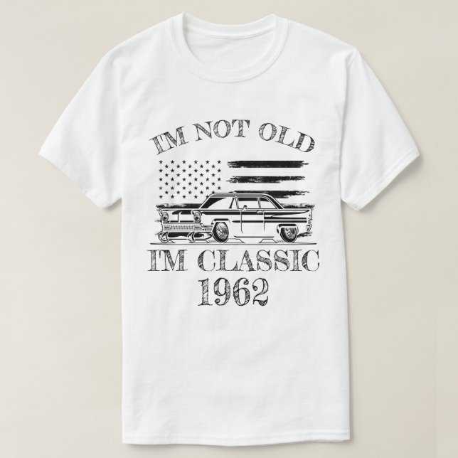 Camiseta No soy viejo Soy el clásico camionero americano vi (Diseño del anverso)