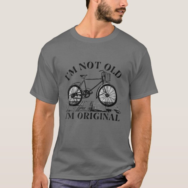 Camiseta No soy viejo soy el gráfico original de la bicicle (Anverso)
