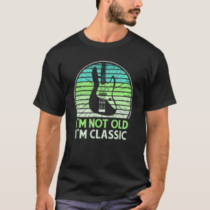 Camiseta No soy viejo soy el guitarrista de guitarra musica
