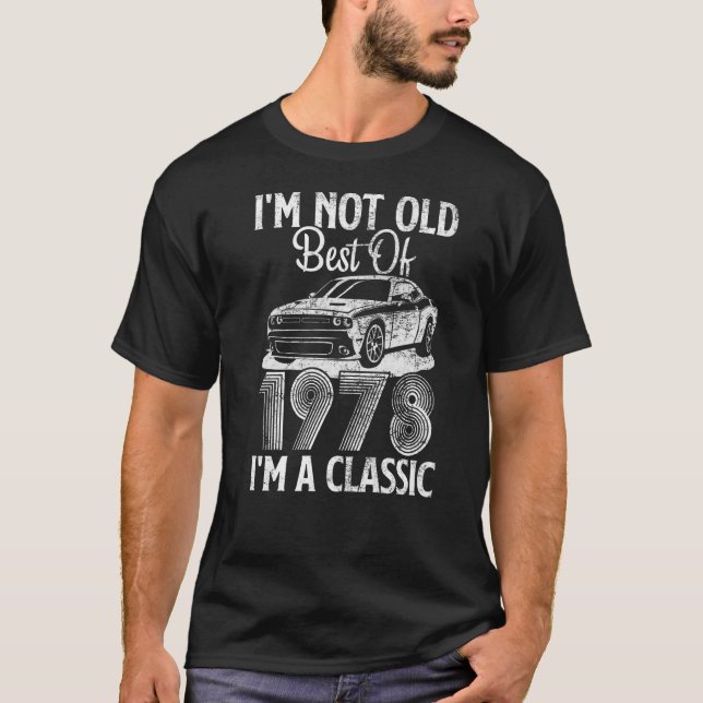 Camiseta No soy viejo Soy el mejor de los coches divertidos (Anverso)