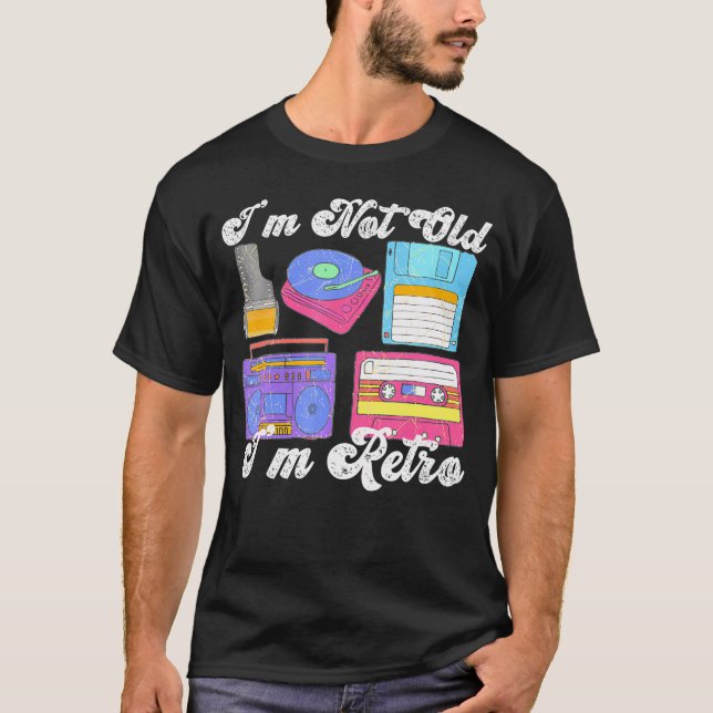 Camiseta No Soy Viejo, Soy Electrónica Divertida (Anverso)