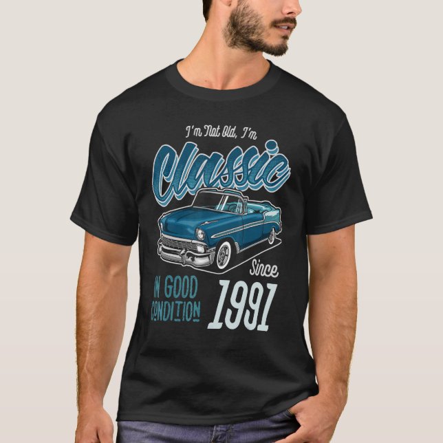 Camiseta No soy viejo Soy un clásico de la época del coche  (Anverso)