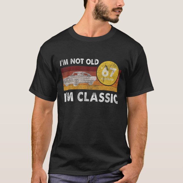 Camiseta No soy viejo Soy un clásico divertido auto-músculo (Anverso)