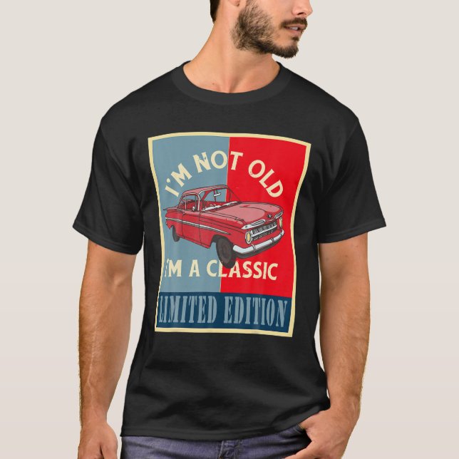 Camiseta No soy viejo Soy un clásico gráfico de coches dive (Anverso)