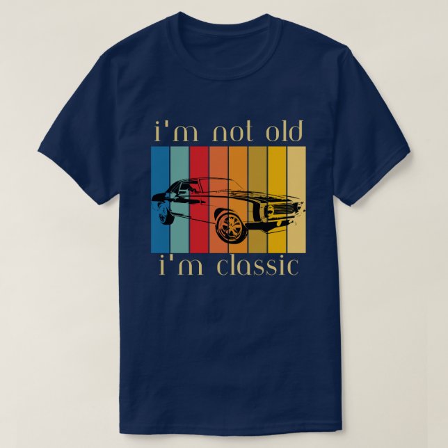 Camiseta No soy viejo Soy un clásico gráfico de coches dive (Diseño del anverso)