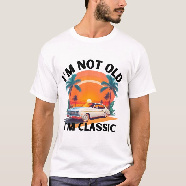 Camiseta No soy viejo Soy un clásico gráfico de coches dive (Anverso)