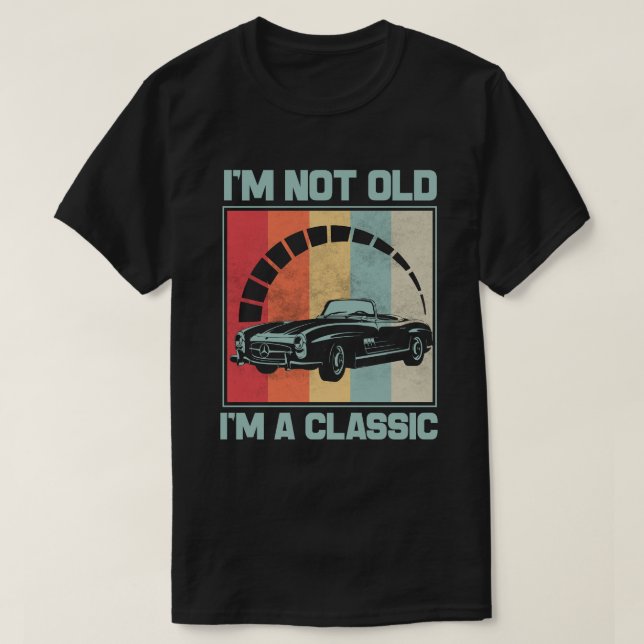 Camiseta No soy viejo Soy un clásico - MERCEDES BENZ SL (Diseño del anverso)