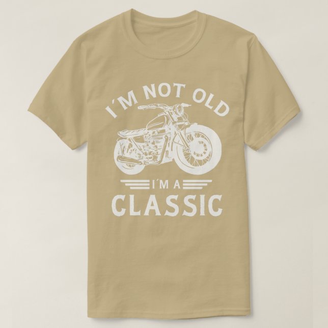 Camiseta No soy viejo, soy un clásico moto de moda en el Dí (Diseño del anverso)