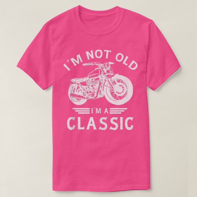 Camiseta No soy viejo, soy un clásico moto de moda en el Dí (Diseño del anverso)