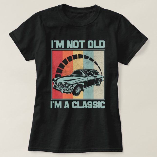 Camiseta No soy viejo soy un clásico - volvo p1800 (Diseño del anverso)