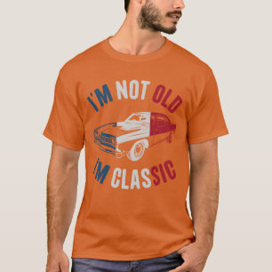 Camiseta No soy viejo, soy un coche clásico bandera de EE.