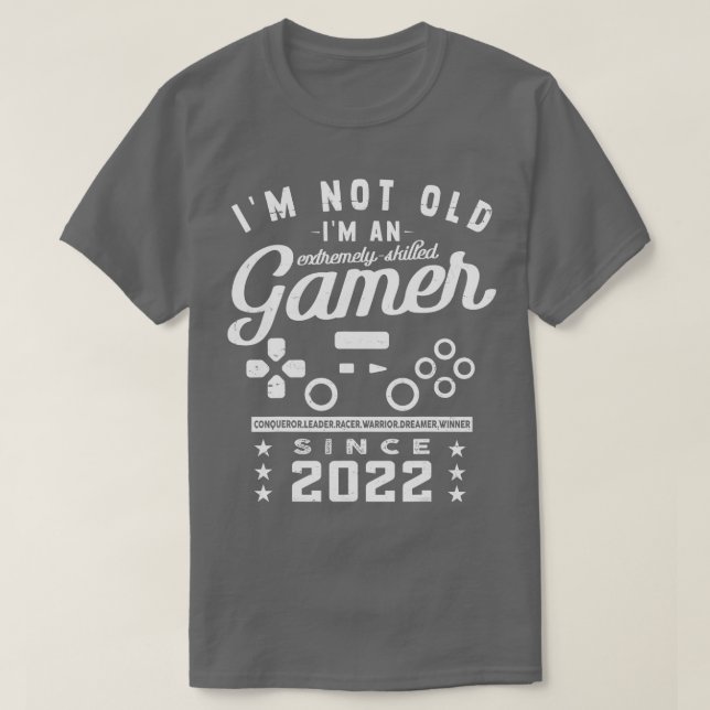 Camiseta No Soy Viejo, Soy Un Videojuego Calificado 2022Vid (Diseño del anverso)