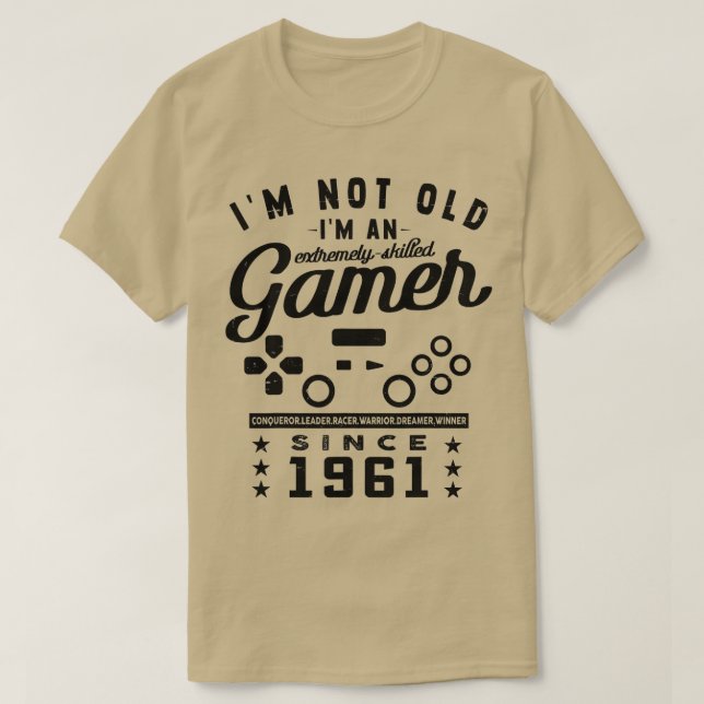 Camiseta No Soy Viejo, Soy Un Videojuego Calificado De 1961 (Diseño del anverso)