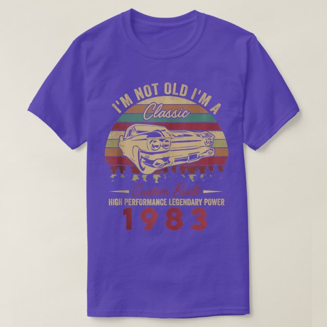 Camiseta No Soy Viejo Yo Soy Clásico Nacido En 1983 40º Cum (Diseño del anverso)