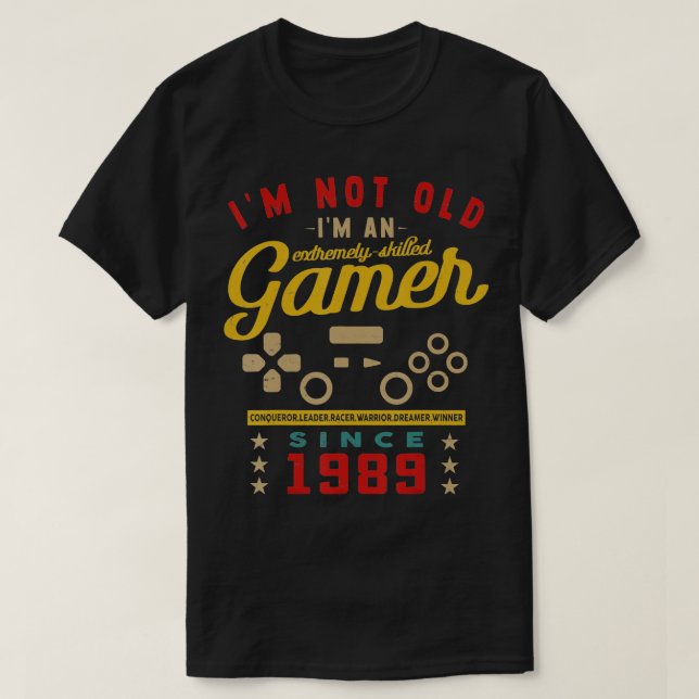 Camiseta No Soy Viejo Yo Soy Un Videojuego De Videojuegos D (Diseño del anverso)