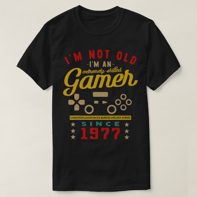 Camiseta No Soy Viejo Yo Soy Un Videojuego De Videojuegos D (Diseño del anverso)