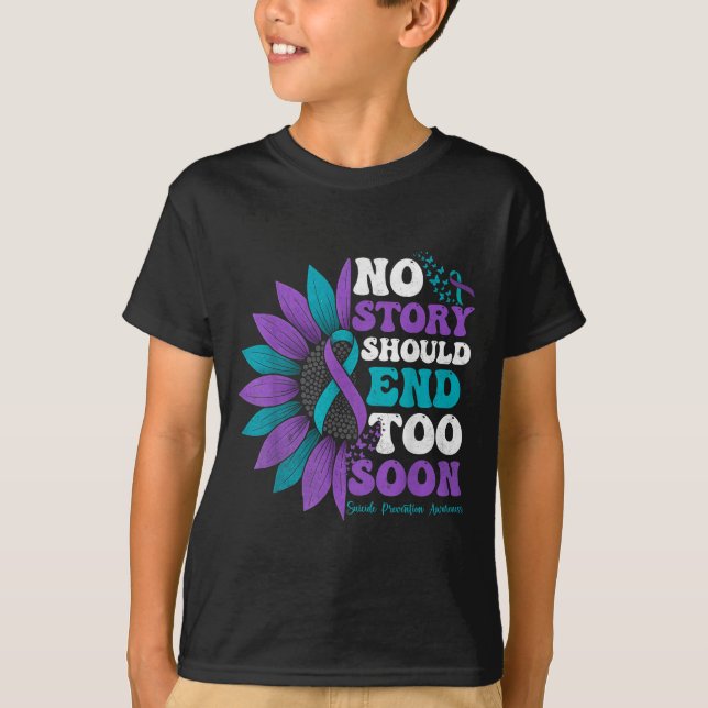 Camiseta No Story Should End Too Soon Suicide Prevention Aw (Anverso)