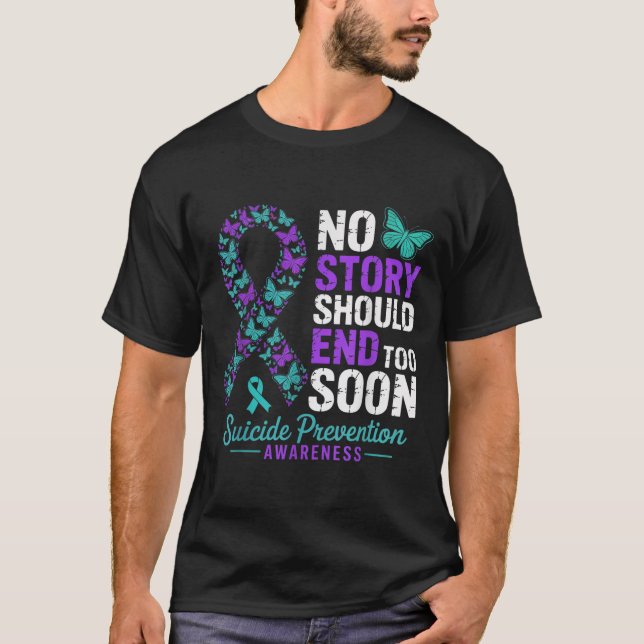 Camiseta No Story Should End Too Soon Suicide Prevention Aw (Anverso)