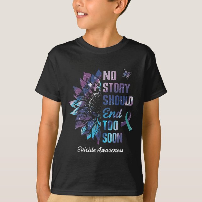 Camiseta No Story Should End Too Soon Suicide Prevention Aw (Anverso)