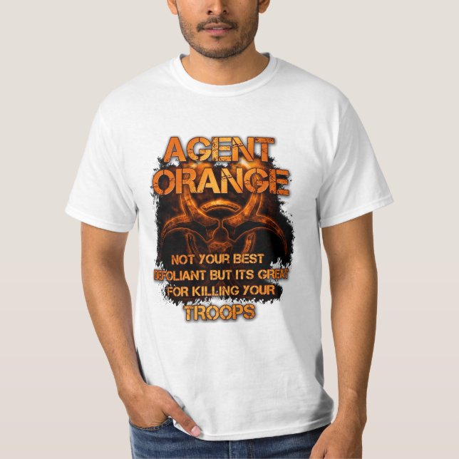 Camiseta No su mejor defoliante - Naranja-Veterano del (Anverso)