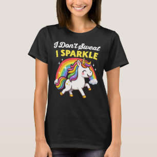 Camiseta No sudo, brillo unicornio