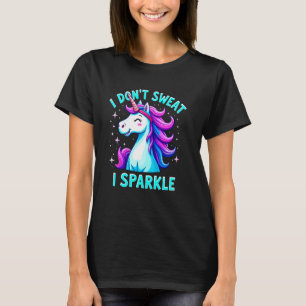 Camiseta No sudo Unicornio Humor Divertido Gym Tee Entrenam