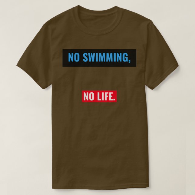 Camiseta No Swimming No Life (Diseño del anverso)