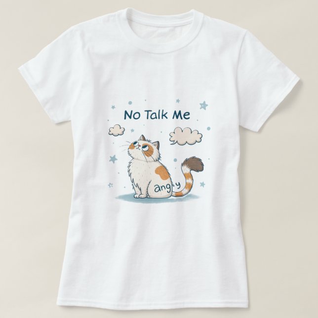 Camiseta No Talk Me Soy Angy Relable Meme Cat Tee (Diseño del anverso)