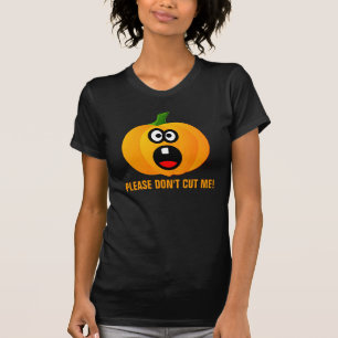 Camiseta No talle por favor la calabaza asustada de