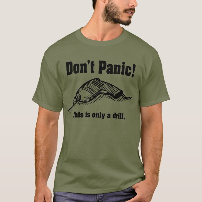 Camiseta ¡No te asustes! Esto es solo un simulacro (Anverso)