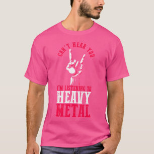 Camiseta No Te Escucho Escucho Escuchar Música Metalizado P
