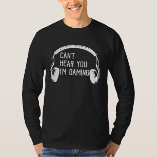 Camiseta No Te Escucho Estoy Jugando gráfico de videojuego