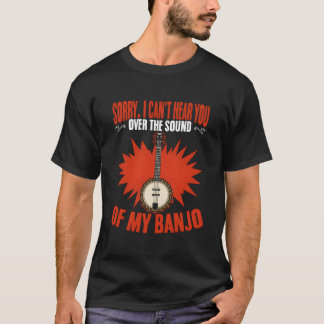 Camiseta No Te Escucho Músico De Banjo Música Folk Bluegras