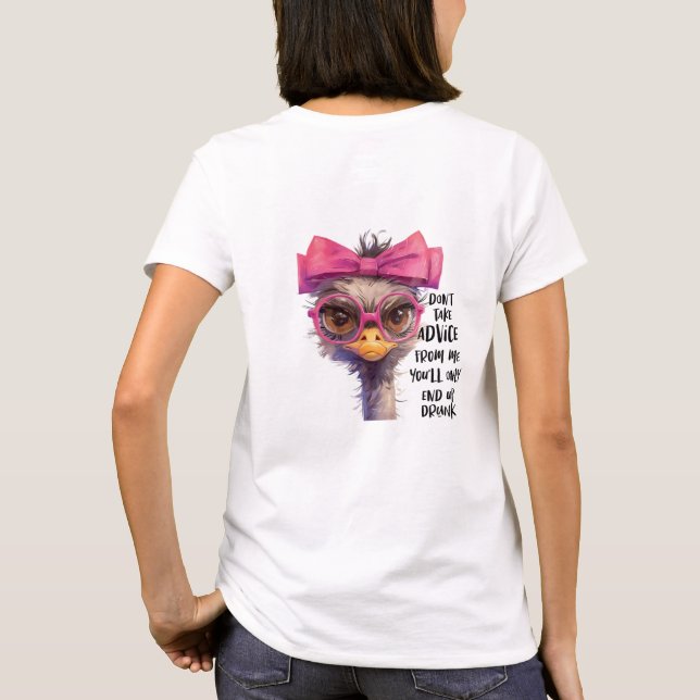 Camiseta No te hagas caso de mi avestruz fresco. (Reverso)