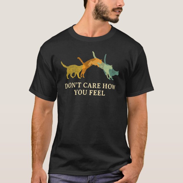 Camiseta No te importa cómo te sientas gato introvertido ga (Anverso)