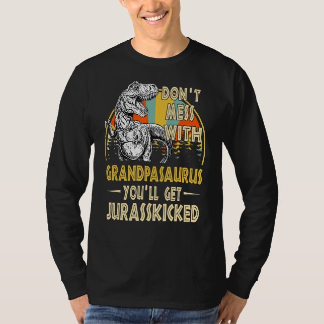 Camiseta No te metas con el abuelo. Conseguirás a Jurasskic (Anverso)