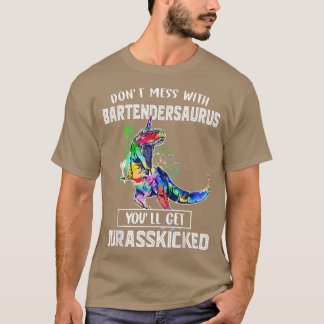 Camiseta No te metas con el flamante Bartendersaurus Barten