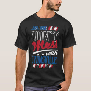 Camiseta No te metas con el humor de Evansville en viaje