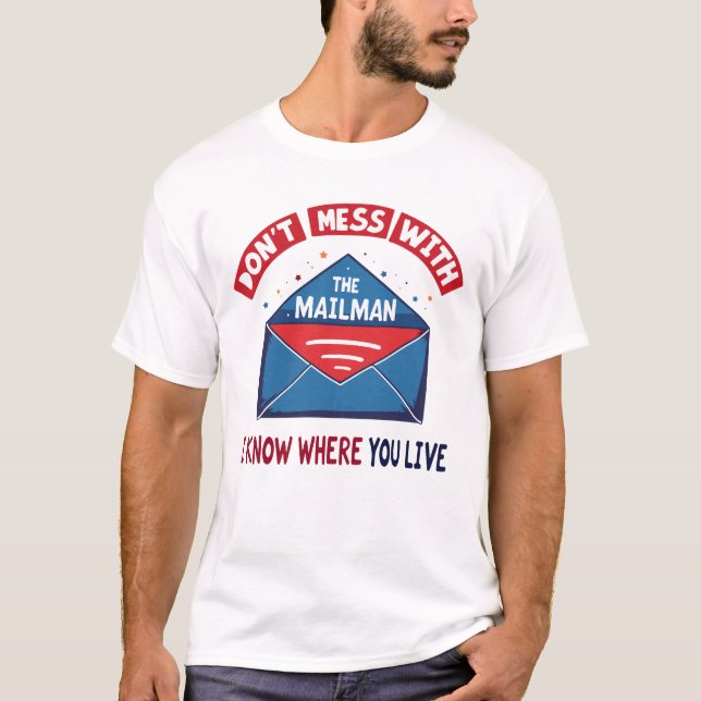 Camiseta No te metas con el humor de Mailman (Anverso)