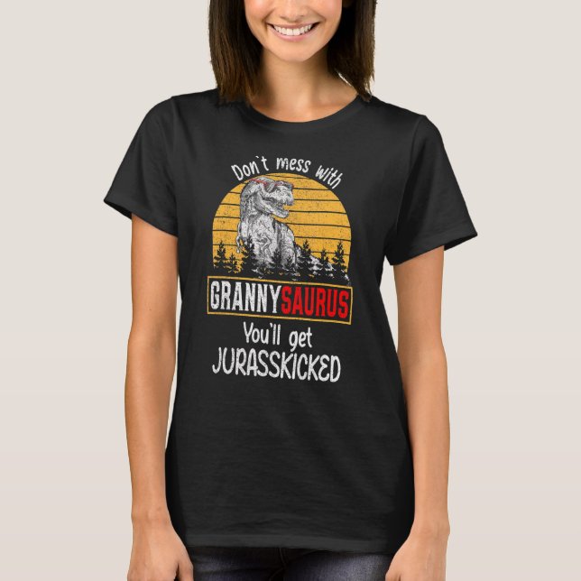 Camiseta No te metas con Grannysaurus, cogerás a Jurasskis (Anverso)