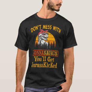 Camiseta No te metas con la familia Nonnasaurus Rex Nonnie