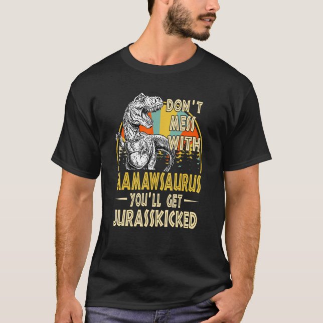 Camiseta No te metas con Mamawsaurus, te vas a matar a Jura (Anverso)