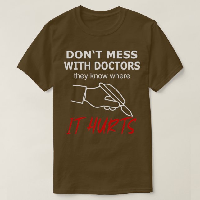 Camiseta No te metas con Médicas que duele (Diseño del anverso)